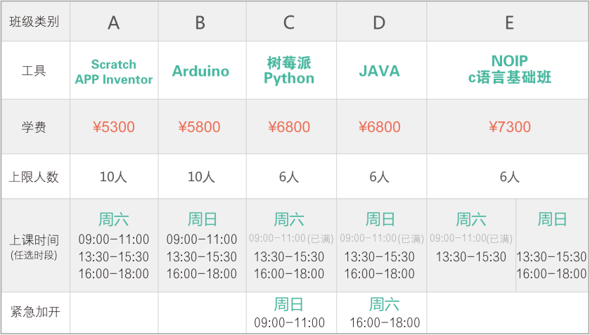 课程表新